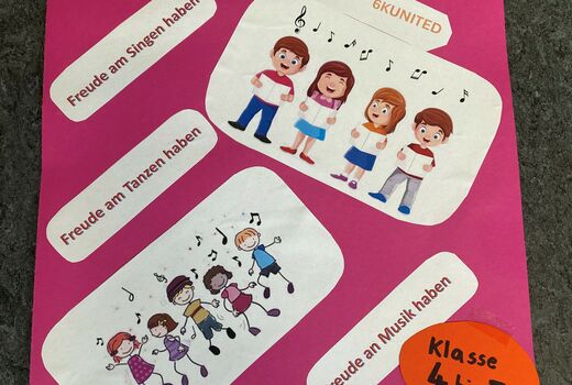 Plakat zusammen wird groß was du beginnst