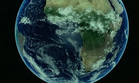 unsere Erde aus dem Weltall aufgenommen