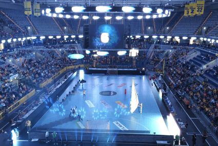 Aufheizstimmung im Handballstadion
