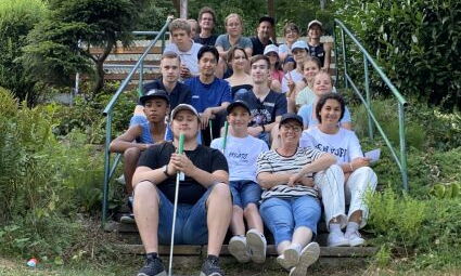 Gruppenfoto nach dem Minigolf spielen
