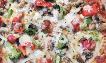 Eine vegetarische Pizza