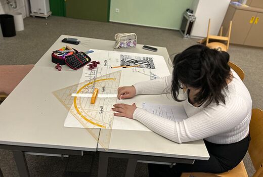 Arbeit an den Plakaten